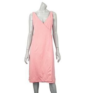 AYR Women's Yowza Wrap Dress in Pink knee lenght Size Small
